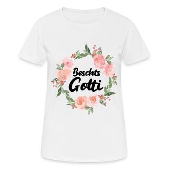 Beschts Gotti Schweiz Patentante fragen Patin - Frauen T-Shirt atmungsaktiv - Weiß - Vorne - AI Model Female 172 dark (172cm)