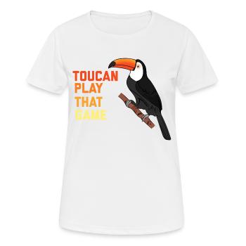 Bird Watcher Toucan Play That Game - Women's Breathable T-Shirt - white - Front - AI Model Female 172 dark (172cm)