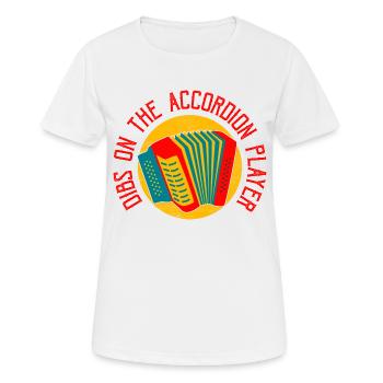 Dibs sur la musique Polka du joueur d’accordéon - T-shirt respirant Femme - blanc - Devant - AI Model Female 172 dark (172cm)