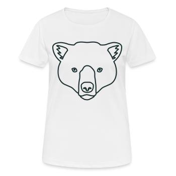 Grizzly Bear 1 color bear face - Women's Breathable T-Shirt - white - Front - AI Model Female 172 dark (172cm)
