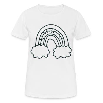 Irregular Rough cute rainbow - Women's Breathable T-Shirt - white - Front - AI Model Female 172 dark (172cm)