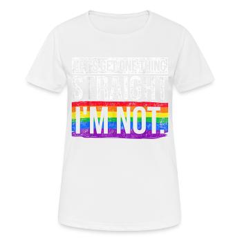 Straight Love Parade Pride Liebe Regenbogen CSD - Frauen T-Shirt atmungsaktiv - Weiß - Vorne - AI Model Female 172 dark (172cm)