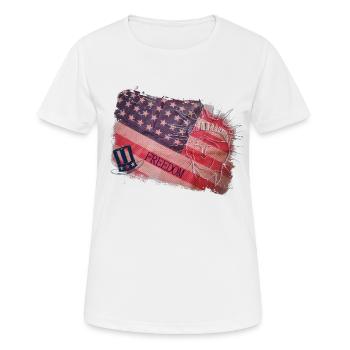 Drapeau américain - T-shirt respirant Femme - blanc - Devant - AI Model Female 172 dark (172cm)