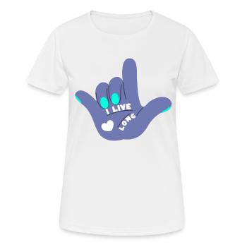 Lebenslinien - Vorhersage - Frauen T-Shirt atmungsaktiv - Weiß - Vorne - AI Model Female 172 dark (172cm)