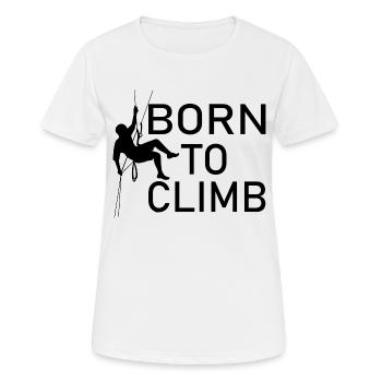 climbing - Frauen T-Shirt atmungsaktiv - Weiß - Vorne - AI Model Female 172 dark (172cm)