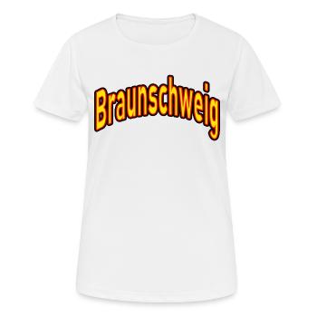Braunschweig - Frauen T-Shirt atmungsaktiv - Weiß - Vorne - AI Model Female 172 dark (172cm)