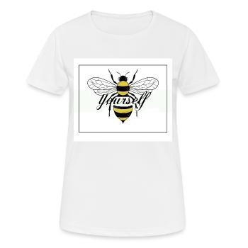 Bee yourself - Frauen T-Shirt atmungsaktiv - Weiß - Vorne - AI Model Female 172 dark (172cm)