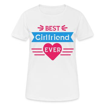 MEILLEURE PETITE AMIE DE TOUS LES TEMPS - T-shirt respirant Femme - blanc - Devant - AI Model Female 172 dark (172cm)