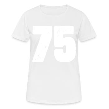 75 Number jersey - Women's Breathable T-Shirt - white - Front - AI Model Female 172 dark (172cm)
