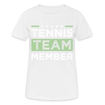 Tennis Team - Frauen T-Shirt atmungsaktiv - Weiß - Vorne - AI Model Female 172 dark (172cm)