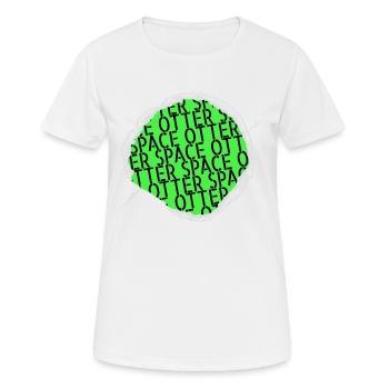 birthday present earth space ship believe - Women's Breathable T-Shirt - white - Front - AI Model Female 172 dark (172cm)