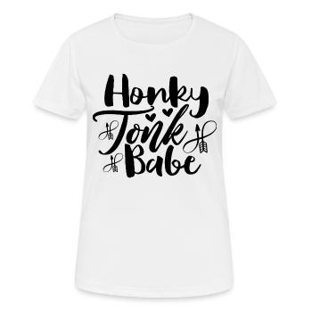 Honky Tonk Babe - T-shirt respirant Femme - blanc - Devant - AI Model Female 172 dark (172cm)