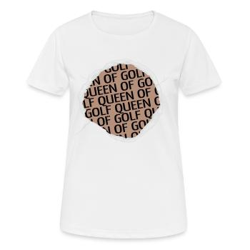 Golfbag humour heureux golfmaman golfdécor putter - T-shirt respirant Femme - blanc - Devant - AI Model Female 172 dark (172cm)