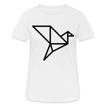 ORIGAMI COCOTTE - Frauen T-Shirt atmungsaktiv - Weiß - Vorne - AI Model Female 172 dark (172cm)