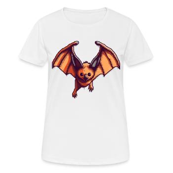 8 Bit Flughund in retro und vintage Pixelart - Frauen T-Shirt atmungsaktiv - Weiß - Vorne - AI Model Female 172 dark (172cm)