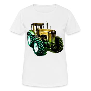 Tracteur Agriculture - T-shirt respirant Femme - blanc - Devant - AI Model Female 172 dark (172cm)