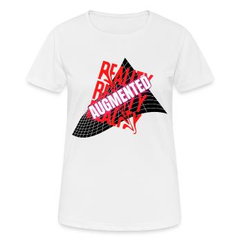 Reality Augmented Anamorphic - Women's Breathable T-Shirt - white - Front - AI Model Female 172 dark (172cm)