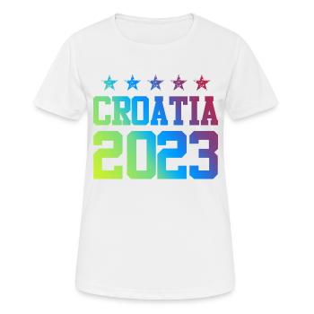 Croatia 2023 - Frauen T-Shirt atmungsaktiv - Weiß - Vorne - AI Model Female 172 dark (172cm)