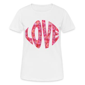 L’amour pur - T-shirt respirant Femme - blanc - Devant - AI Model Female 172 dark (172cm)