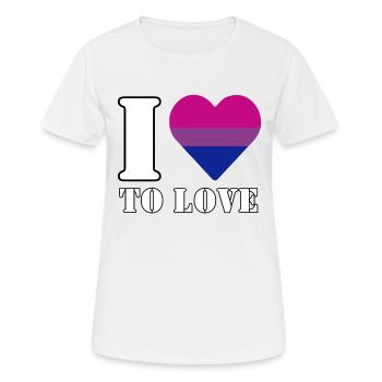 I love to love - Women's Breathable T-Shirt - white - Front - AI Model Female 172 dark (172cm)