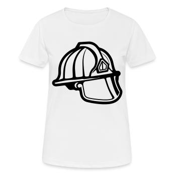 Feuerwehrmann - Frauen T-Shirt atmungsaktiv - Weiß - Vorne - AI Model Female 172 dark (172cm)