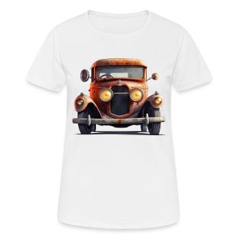 Oldtimer brauchen Liebe - Frauen T-Shirt atmungsaktiv - Weiß - Vorne - AI Model Female 172 dark (172cm)