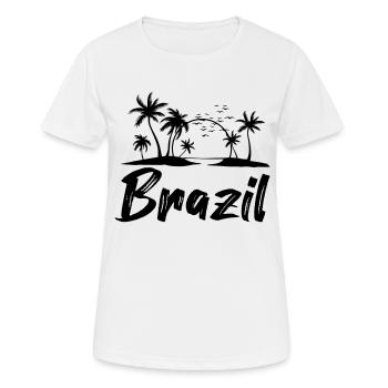 Brazil - Women's Breathable T-Shirt - white - Front - AI Model Female 172 dark (172cm)