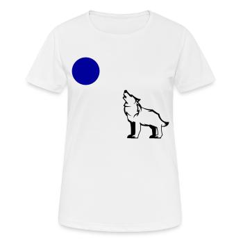 Loup Pleine Lune - T-shirt respirant Femme - blanc - Devant - AI Model Female 172 dark (172cm)