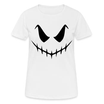 grusel Grimasse - Frauen T-Shirt atmungsaktiv - Weiß - Vorne - AI Model Female 172 dark (172cm)