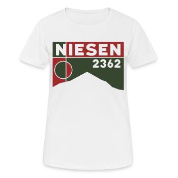 Niesen Wandern Treppenlauf Wanderung Thun Souvenir - Frauen T-Shirt atmungsaktiv - Weiß - Vorne - AI Model Female 172 dark (172cm)