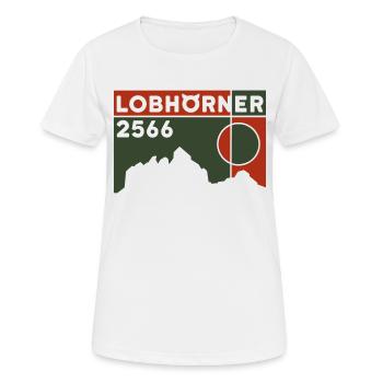Lobhörner Skitour Wandern Überschreitung Höhe - Frauen T-Shirt atmungsaktiv - Weiß - Vorne - AI Model Female 172 dark (172cm)