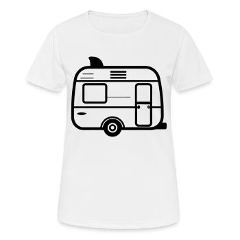 Small caravan - Women's Breathable T-Shirt - white - Front - AI Model Female 172 dark (172cm)