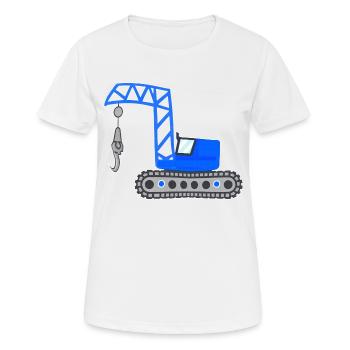 Grue bleue - T-shirt respirant Femme - blanc - Devant - AI Model Female 172 dark (172cm)