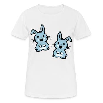 Lapin de Pâques Pâques - T-shirt respirant Femme - blanc - Devant - AI Model Female 172 dark (172cm)