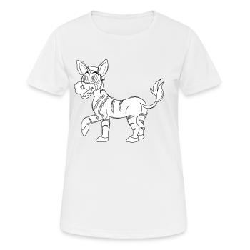 Zebre - T-shirt respirant Femme - blanc - Devant - AI Model Female 172 dark (172cm)