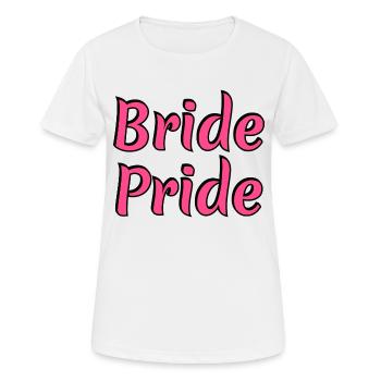 Braut Pride - Lesbische Hochzeit Homo-Ehe - Frauen T-Shirt atmungsaktiv - Weiß - Vorne - AI Model Female 172 dark (172cm)