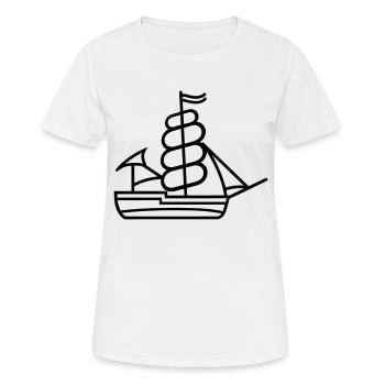 Bateau pirate - T-shirt respirant Femme - blanc - Devant - AI Model Female 172 dark (172cm)