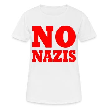 No nazis - Frauen T-Shirt atmungsaktiv - Weiß - Vorne - AI Model Female 172 dark (172cm)