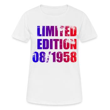 66e anniversaire Edition limitée 08/1958 - T-shirt respirant Femme - blanc - Devant - AI Model Female 172 dark (172cm)