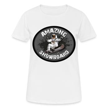 FANTASTISCHES SNOWBOARD - Frauen T-Shirt atmungsaktiv - Weiß - Vorne - AI Model Female 172 dark (172cm)