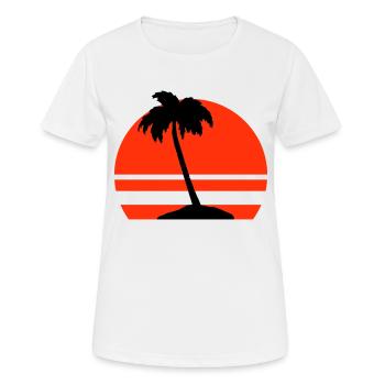 Île Palm - T-shirt respirant Femme - blanc - Devant - AI Model Female 172 dark (172cm)