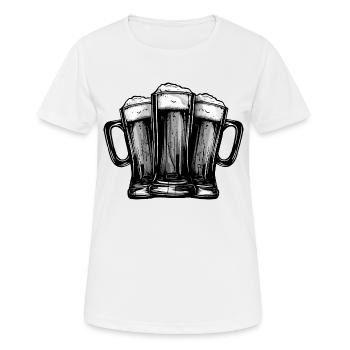 Équipe de chope de bière - T-shirt respirant Femme - blanc - Devant - AI Model Female 172 dark (172cm)
