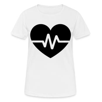 heartbeat - Women's Breathable T-Shirt - white - Front - AI Model Female 172 dark (172cm)