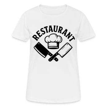Restaurant - Frauen T-Shirt atmungsaktiv - Weiß - Vorne - AI Model Female 172 dark (172cm)
