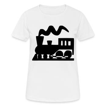 Lokomotive - Frauen T-Shirt atmungsaktiv - Weiß - Vorne - AI Model Female 172 dark (172cm)