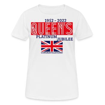 Queen’s Platinum Jubilee 2022 (V3 / 2C) - Women's Breathable T-Shirt - white - Front - AI Model Female 172 dark (172cm)