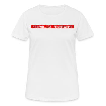 Freiwillige Feuerwehr - Frauen T-Shirt atmungsaktiv - Weiß - Vorne - AI Model Female 172 dark (172cm)