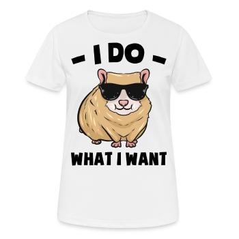 Hamster - Frauen T-Shirt atmungsaktiv - Weiß - Vorne - AI Model Female 172 dark (172cm)