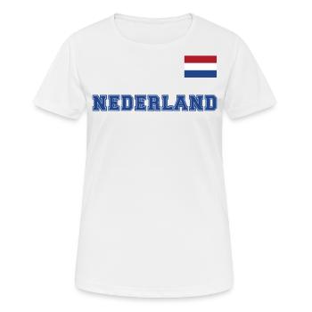 Look maillot des Pays-Bas - Pays-Bas - NEDERLAND - T-shirt respirant Femme - blanc - Devant - AI Model Female 172 dark (172cm)