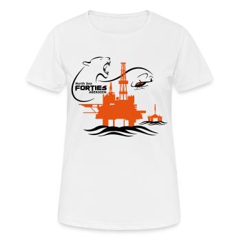 Forties Oil Rig Platform North Sea Aberdeen - Women's Breathable T-Shirt - white - Front - AI Model Female 172 dark (172cm)